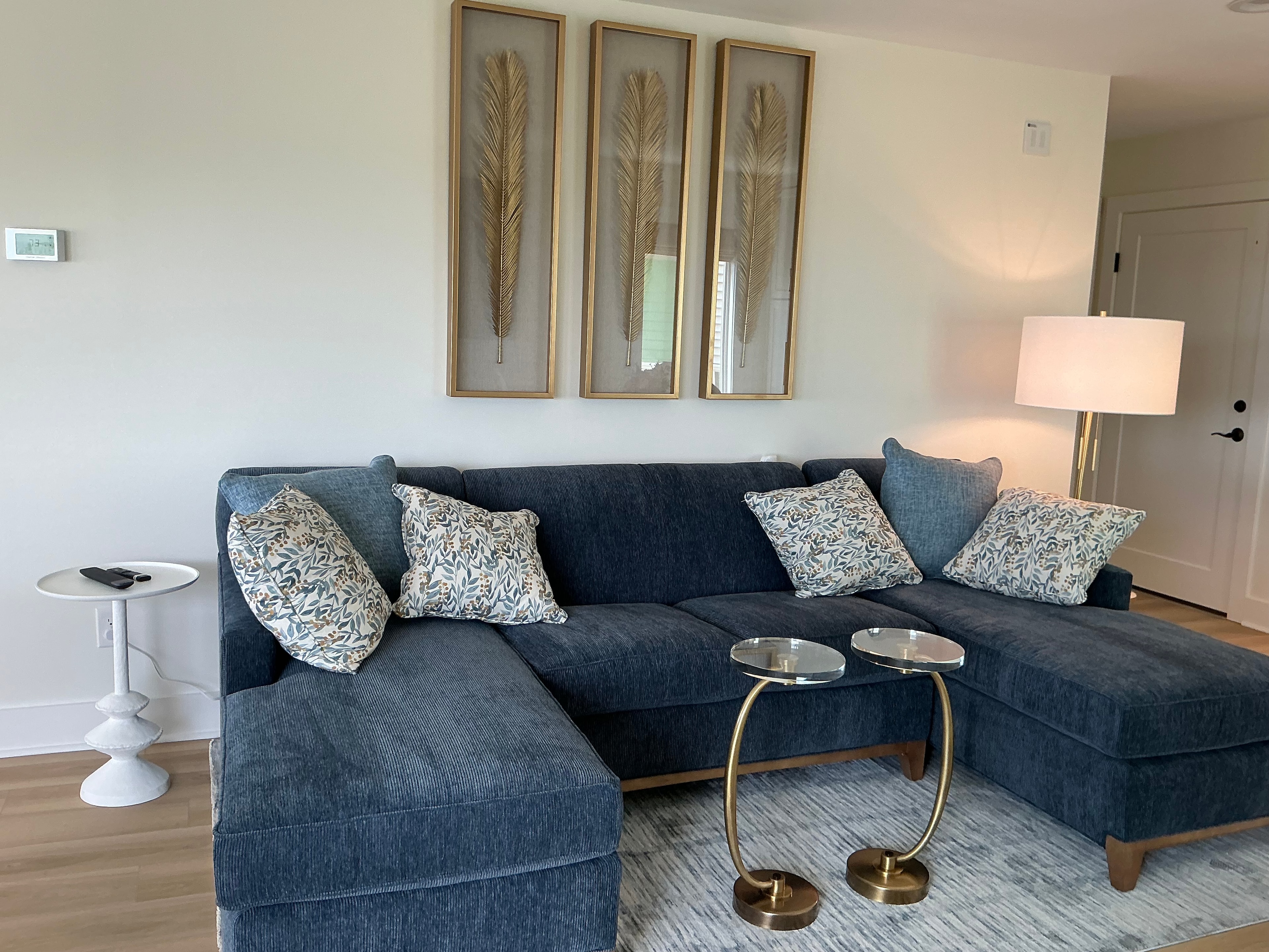 Modern living room with sectional sofa — Holden Beach NC