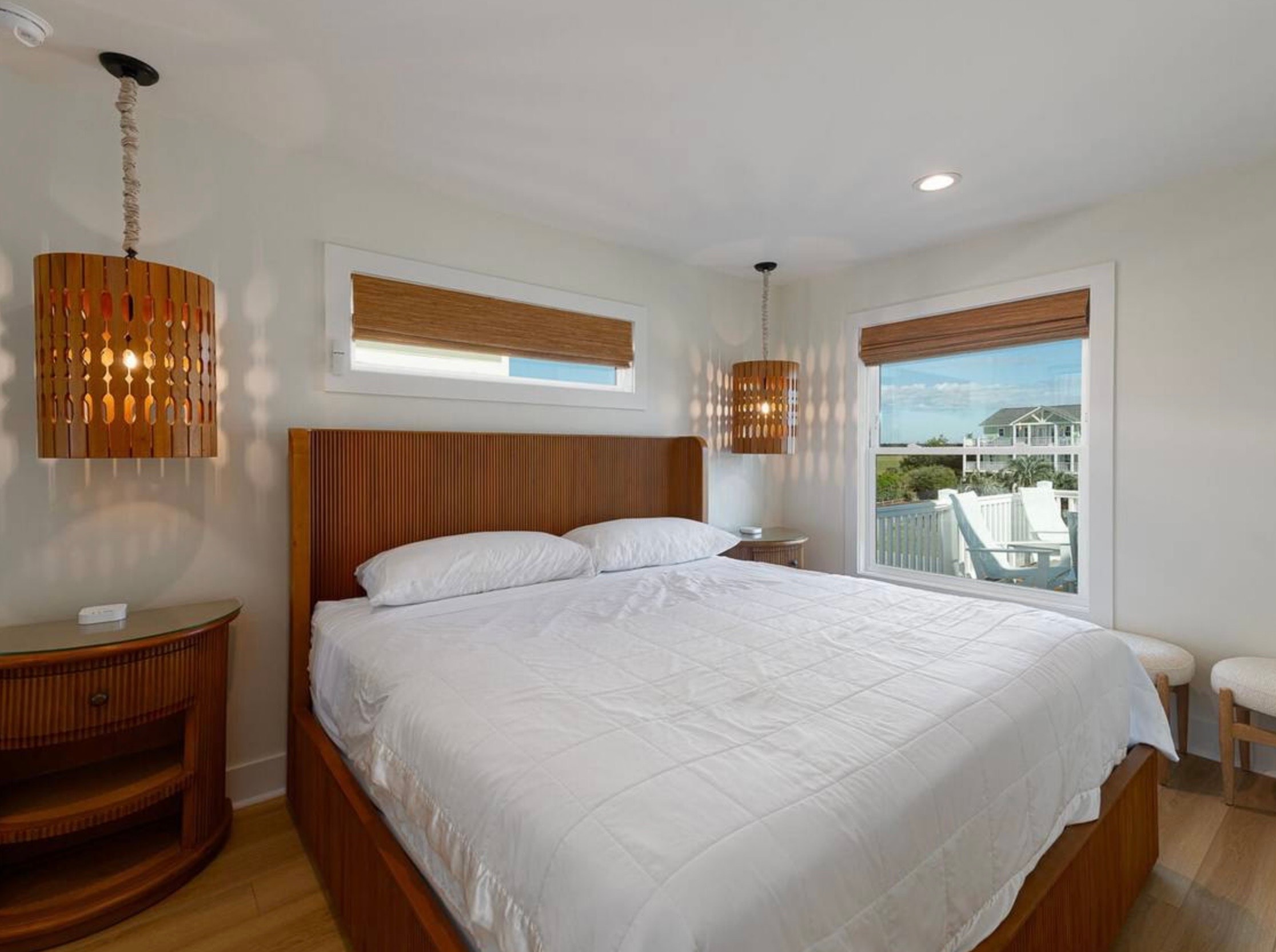Modern bedroom with ocean view — Holden Beach NC