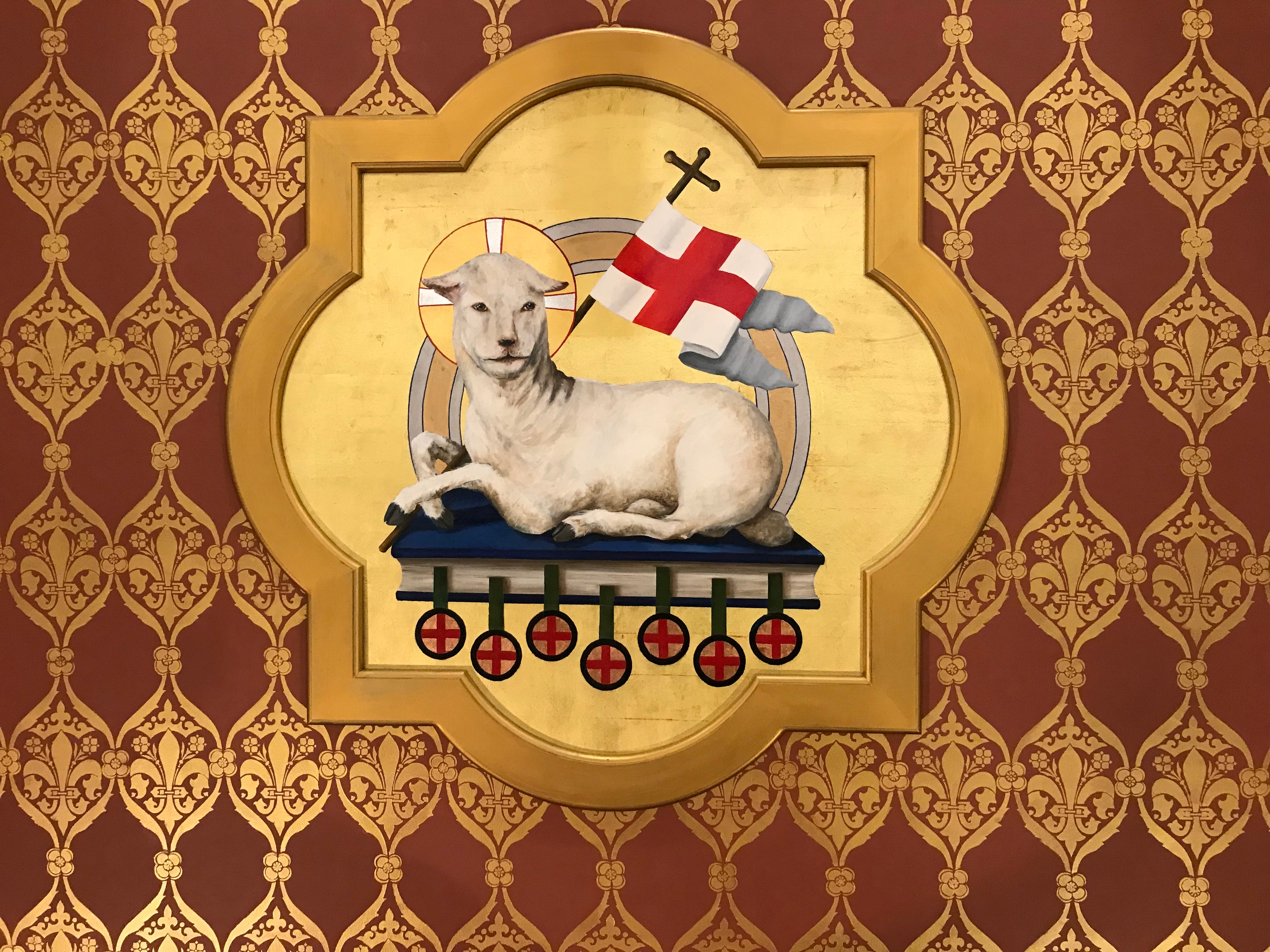 Agnus Dei medallion — Our Lady of Lourdes